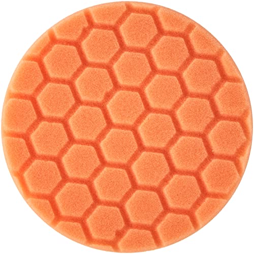 Chemical Guys BUFX_102_HEX5 Hex-Logic Medium-Heavy Cutting Pad, Orange, 5.5" Pad Made for 5" Backing Plates, 1 Pad Included - size: 5.5 Inch Pad (1 Pack), style: Medium Cutting