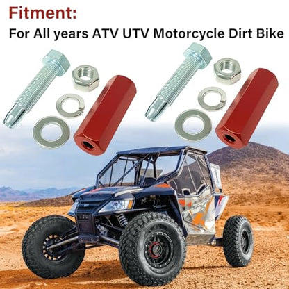 Universal Red 1/4'' Quick Release Flag Pole Holder-2 Pack | Whip Dune Flag Mount, for Motocross, UTV, ATV, Motorcycle, Boat, Off Road, Aluminum and Steel Material - color: Red