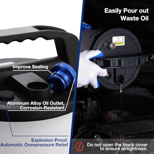 WORKPRO 3L Vacuum Brake Bleeder Kit, Pneumatic Brake Bleeder for One Person, with 1L Brake Fluid Refill Bottle, 22 Adapters, Air Coupler & Gloves, Brake Bleeding Tool for Various Vehicles, Motorcycles