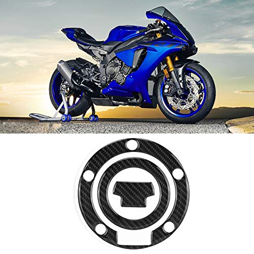 Carbon Fiber Motorcycle Tank Sticker Decals, Black, Weatherproof, for Yamaha YZF-R1 R6 FZ1 FZ6 FZ1000 FJR1300