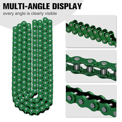 35 Chain Mini Bike with Chain Breaker Compatible with Coleman CT100U CC100X Baja Doodlebug DB30 Motovox MBX10 MBX11 Predator 97cc 100cc Mega Moto 80cc 105cc Minibike Go Kart Powersports Parts - color: Green