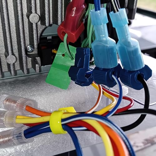 Nilight 120PCS/60 Pairs Quick Splice Disconnect Wire Terminals T-Tap Spade Wire Connectors Yellow 12-10 AWG Male Female Fully Insulated Electrical Crimp Self-Stripping Kit - size: 120Pcs 12-10AWG