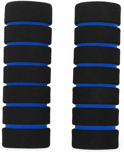 1 Pair Non-Slip Foam Handlebar Grips for Bicycle and Motorcycle – Soft, Durable Sponge Grip Covers for Cycling, Road Racing, Brake Lever Protection – Comfortable Handlebar Tapes (Blue)