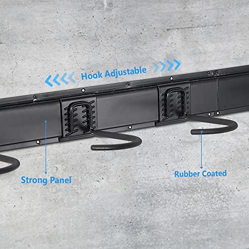 Ultrawall Stainless Steel Bike Storage Rack,6 Bike Storage Hanger Wall Mount for Home & Garage Holds Up to 300lbs, Black - size: 6 bike