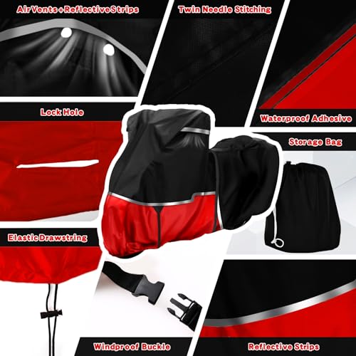 420D Motorcycle Cover Suitable for Honda Cruiser Rebel 300 500 1100 and Shadow 750/ Vtx 1300 /Fury Waterproof Motorcycle Cover Easy to Clean Tear-Resistant Suitable for Outdoor Protection - size: Honda Cruiser