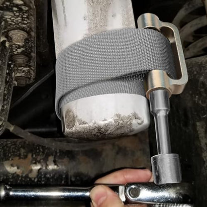Oil Filter Strap Wrench - 1/2" Drive Filter Strap Wrench for Replace Auto Truck RV Motorcycle Oil Filter and Water Filter