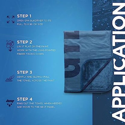 Gyeon Silk Dryer – Ultra Soft Microfiber Car Drying Towel, Super Absorbent, Streak-Free, Lint-Free, Safe for Ceramic Coatings, Ideal for Cars, Trucks, SUVs, Auto Detailing - size: 28"x35" Inches