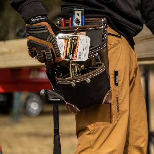 AWP Tool Pouch, Electrician Tool Pouch, Premium, Professional Multi-Pocket Organizer - size: 1 Pack, style: TrapJaw Leather Tool Pouch