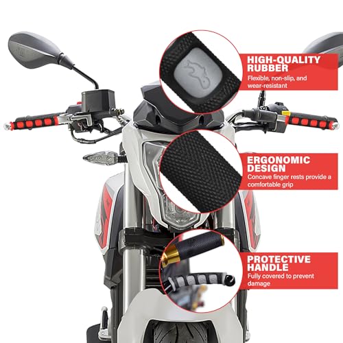 2Pcs Universal Motorcycle Brake Lever Cover Handle Silicone Sleeve Motorbike Bicycle Handles Grips Protection Accessories - color: red