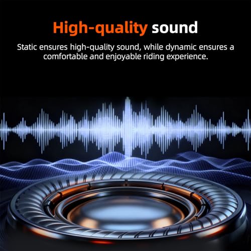 Group Intercom Headset for Motorcycle Helmets 10+N Riders Communication System， 1.8 Mile Range， 2.4G/BT 5.4， Private Chat， Perfect for ATV， UTV， Snowmobile Adventures，1 Pack