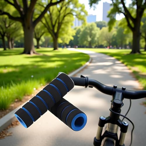 Foam Handlebar Grips, Bicycle and Motorcycle Comfort Covers for Cycling, Road Racing, Brake Lever Protection