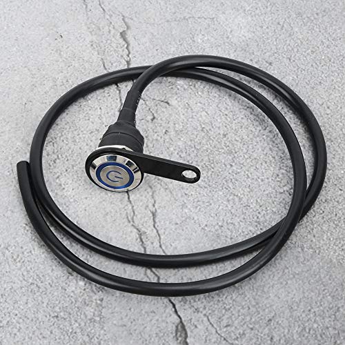 Motorcycle Handlebar Control Switch On Off | Rain - proof Stainless Steel Fog Lamp Switch with Blue LED | 12V Headlight Lamp for Motorcycles/ATVs