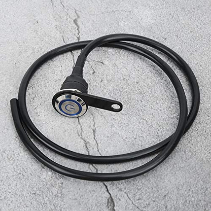 Motorcycle Handlebar Control Switch On Off | Rain - proof Stainless Steel Fog Lamp Switch with Blue LED | 12V Headlight Lamp for Motorcycles/ATVs