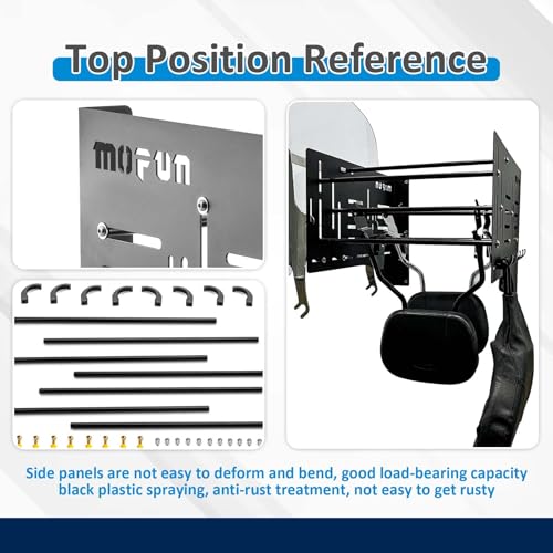 Mofun Tour Wall Mount Storage Rack Detach Depot Wall Rack Compatible with Harley Detachable And Products Including Tour Pack Mounting Racks, Sissy Bars, Luggage Racks, Rider Backrests Windshields