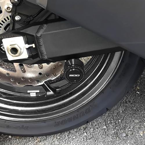 8mm CNC Aluminum Motorcycle Swingarm Spools Sliders Rear Stand Frame Sliders Compatible With Ninja 500 ABS/ABS SE/ABS KRT Edition 2026 2025 2024 Ninja500 Ninja 500 Accessories (Black) - color: black