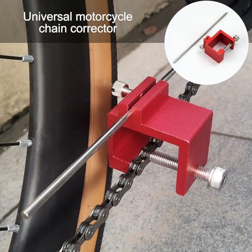 Chain Alignment Tool Suitable for Motorcycle ATV Dirt Bike Scooter Sprocket Chain Maintenance Quick Accurate Alignment Tool (red) - color: red