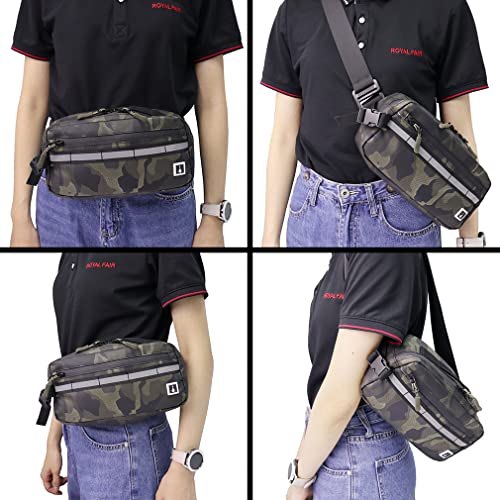 ROYALFAIR Waterproof Bike Handlebar Bag (Green Camo) - color: Camo Green