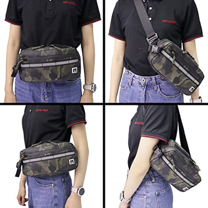 ROYALFAIR Waterproof Bike Handlebar Bag (Green Camo) - color: Camo Green