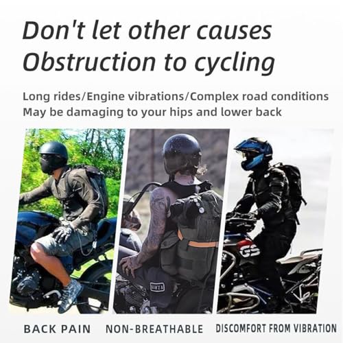 Feiteplus Universal Gel Motorcycle Seat Cover 3D Honeycomb Structure Tailbone Pain Relief Egg Seat Cushion with Non-Slip Cover for Motorbikes Dirt Street Bike