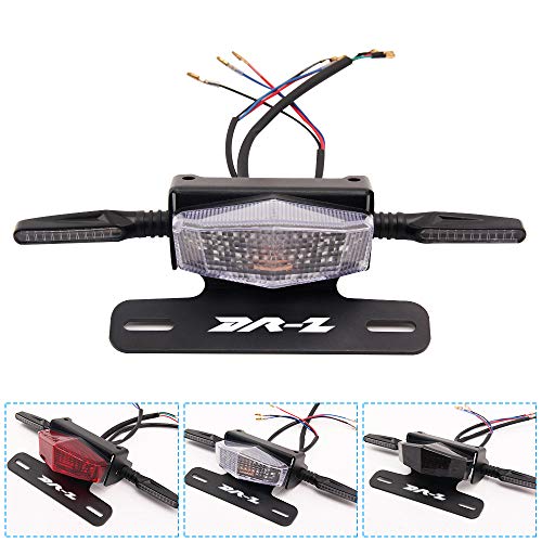 License Plate Holder Fender Eliminator Rear Tail Tidy LED Brake Lights and Turn Signals For Suzuki DRZ400S DRZ400SM DRZ400E (Clear) - color: Clear