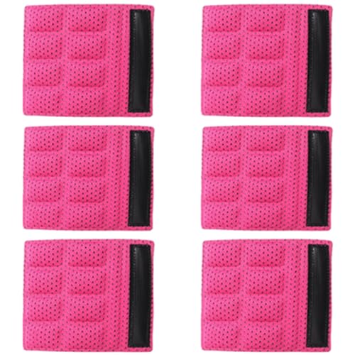 6PCS Chin Pads Foam Pad Set Strap Padding Replacements Universal Cushion Mats for Cycling Bike Bicycle Motorcycle Road Racing Riding Helmet - color: Pink 6PCS