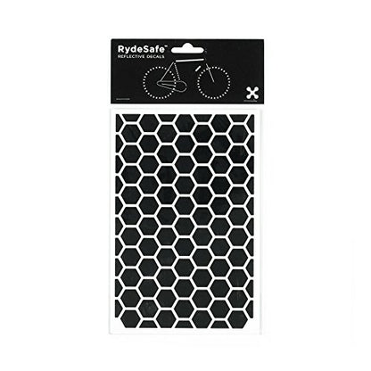 RydeSafe Reflective Decals - Hexagon Kit - Large - color: Black