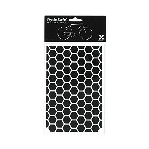 RydeSafe Reflective Decals - Hexagon Kit - Large - color: Black