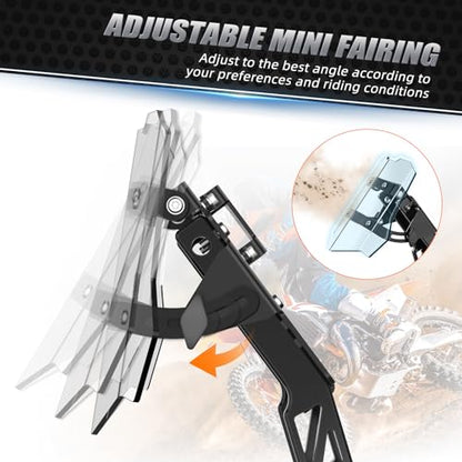 NICECNC Motorcycle GPS Mount Bracket Kit Mini Fairing + Motorcycle Handlebar Mounts Clamp Riser Aluminum See Fitment