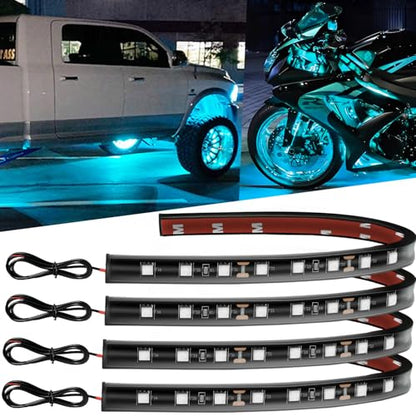 12V Led Light Strip 12.7" Waterproof ICE Blue Led Light Strips for Car Golf Cart Motorcycles Truck Boat Led Strip Lights,Pack of 4 - color: ICE Blue Led Light Strip