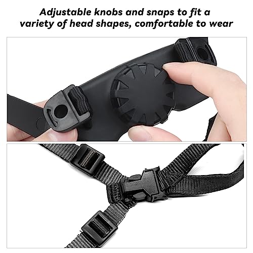 Tactical Helmet Chin Strap Adjustable Dial 4 Points Suspension System with Bolts and Screws for Tactical Fast MICH Bump Helmet Accessory - color: Style 2-Black