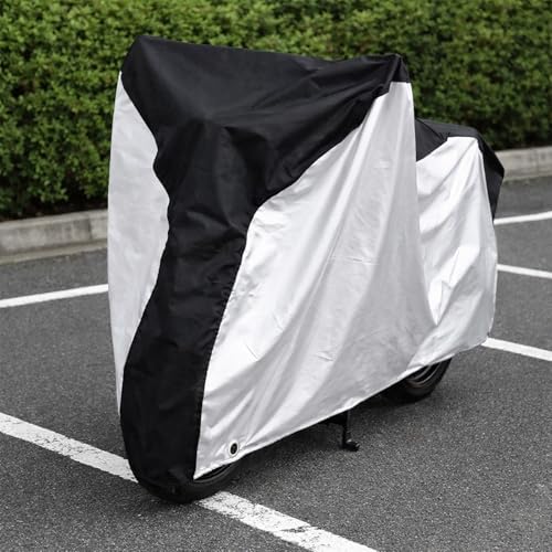210D Heavy-Duty Motorcycle Cover, Waterproof Windproof UV Resistant with Lock Hole, Universal Fit for Motorcycles, Scooters & Electric Bikes