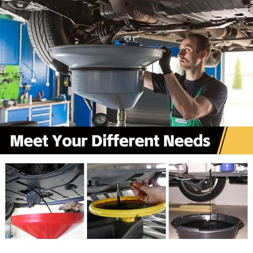 6 Pack 15'' Round Oil Drain Splash Pad, No Splatter Oil Splash Pad for Transmission Engine Changing, Oil Change Mat for Drain Pan, Heat-Resistant Cuttable Drip Pan Mat for Mechanic, DIY Automotive