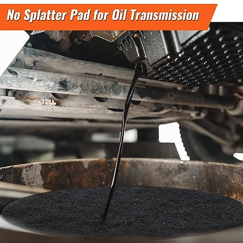 Saillong 2 Pcs 22'' Oil Drain Splash Pad, No Splatter Pad Square Pad for Car Changing Oil Transmission Drain Pan, Black
