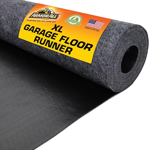 Armor All Garage Floor Runner Mat, (216" x 30"), Protects Surfaces, Transforms Garage, Absorbent, Waterproof, Durable, Trimmable (USA Made) (Charcoal) - size: 2'6" x 18' (Rectangular)