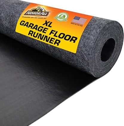 Armor All Garage Floor Runner Mat, (216" x 30"), Protects Surfaces, Transforms Garage, Absorbent, Waterproof, Durable, Trimmable (USA Made) (Charcoal) - size: 2'6" x 18' (Rectangular)