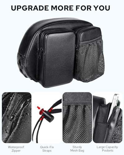 Benlari Rider Driver Backrest Bag, Driver Backrest Storage Bag, Rider Backrest Organizer Bag Fit for Harley Touring CVO Street Glide Road Glide Limited Softail Sportster Tri Glide Dyna