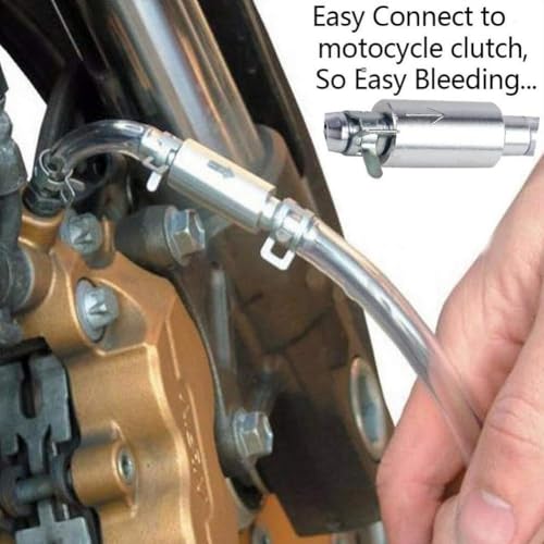 2 PCS Brake Bleeder Hose,Motorcycle Brake Bleeder Kit, One Way Check Valve Tube Bleeding Tool Kit for Hydraulic System Bleeding for Car Motorcyle Clutch,Soft Tube with Metal Clips