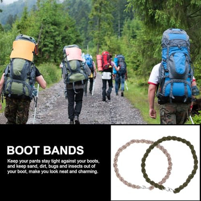 POPETPOP 8pcs Outdoor Boot Straps Bike Blousing Garters Boot Supplies Cycling Boot Ropes Elastic Boot Strap