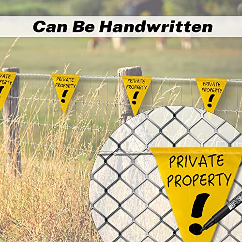 OSHA Perimeter Marking Flags (408FT String) Warn of Hazardous Areas, Traffic Control.Marking Construction Sites, Scaffolding, Sporting Events, Private Property. - color: Yellow, size: 7"x10"x408Ft
