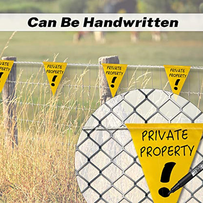 OSHA Perimeter Marking Flags (408FT String) Warn of Hazardous Areas, Traffic Control.Marking Construction Sites, Scaffolding, Sporting Events, Private Property. - color: Yellow, size: 7"x10"x408Ft