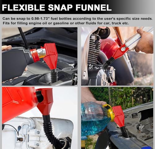 10PCS Oil Filter Wrench Set, 9" & 12" Oil Filter Pliers, 3 Jaw Oil Filter Wrench Tool with Oil Funnel for Oil Change Adjustable From 1-3/4" to 6"