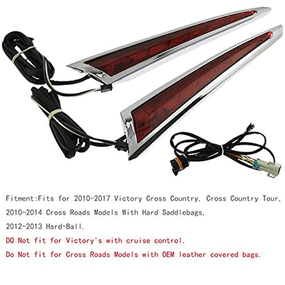 Motorcycle LED Saddlebag Accents Lights Fit for Victory Cross Country Tour 10-17 Magnum 10-16