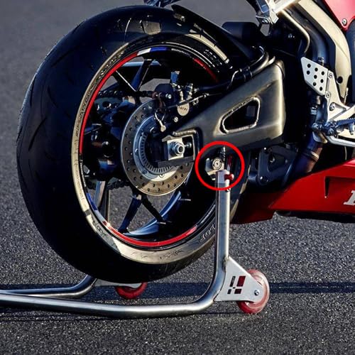 FREAXLL 10MM M10x1.25 Swingarm Spools Sliders Stand Universal Black for Ninja 250 400 650R Z750 Z1000SX CFMOTO 450NK 450SS 450SR 450MT 800MT DUKE 125 390 RC125 RC390 - color: Aluminum black