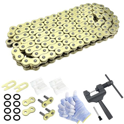 520 Heavy Duty Drive Chain 110 Links O-Ring with Connecting Master Link and Chain Breaker Compatible with Motorcycle ATV UTV Dirt Bike Quad Side by Side