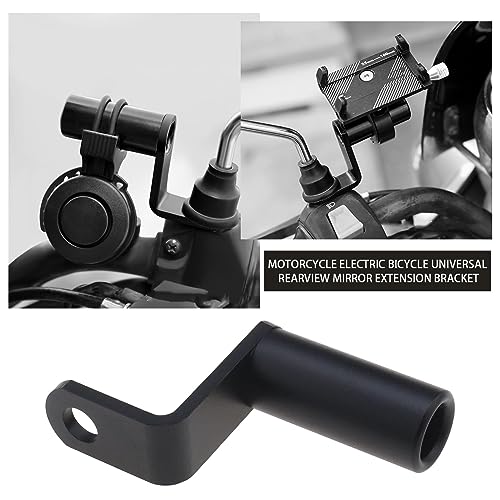 The Lord of the Tools 2PCS Motorcycle Rear View Mirror Mount Holder Light Bar Mount Handlebar Extender for External Headlights USB Charger Cell Phone Support GPS Aluminium Alloy