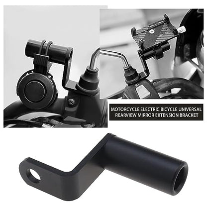 The Lord of the Tools 2PCS Motorcycle Rear View Mirror Mount Holder Light Bar Mount Handlebar Extender for External Headlights USB Charger Cell Phone Support GPS Aluminium Alloy