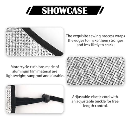 Motorcycle Seat Covers with Adjustable Cord,Portable Motorcycle Seat Cushion Cover for Cooling and Sun Protection,All-Season Motorcycles Cooling Seats Cover with Drawstring Bag