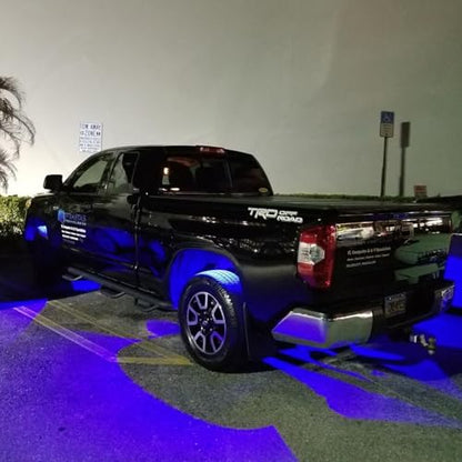 6 Pods LED Rock Lights, Ampper Waterproof LED Neon Underglow Light for Car Truck ATV UTV SUV Offroad Boat Underbody Glow Trail Rig Lamp (Blue) - color: Blue, size: 6 Pods