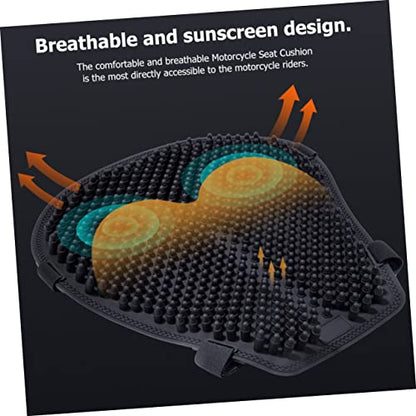 ULTECHNOVO Motorcycle Seat Cushion Breathable Silicone Pad for Enhanced Comfort Anti-Slip Design for Long Rides Fits Motorbikes and Cruisers for Outdoor Cycling