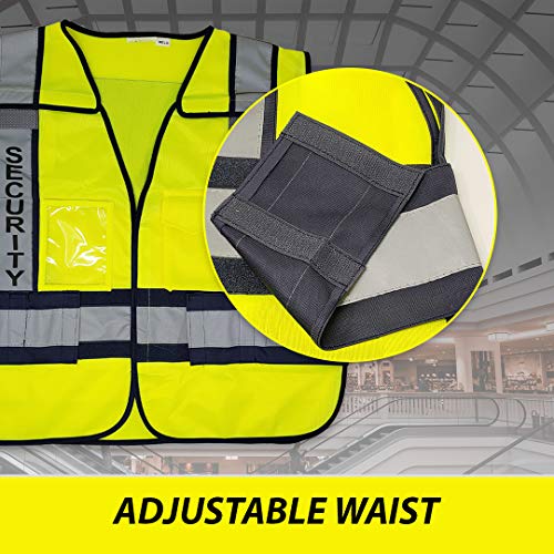 VIEWBRITE Reflective Class 2 Fire Vest Lime Green - 5 Point Breakaway High Visibility Yellow Fire Fighter Vest - color: Clear,yellow,lime, size: Medium-Large